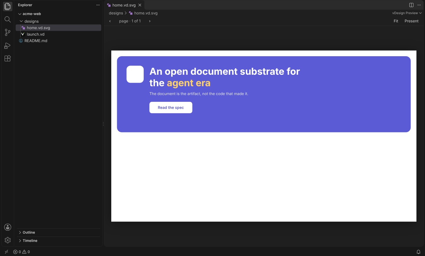 A .vd.svg open in the vDesign preview